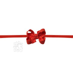 1/4" PANTYHOSE HEADBAND W/SIGNATURE GROSGRAIN BOW — Beyond Creations, LLC Baby Accessories