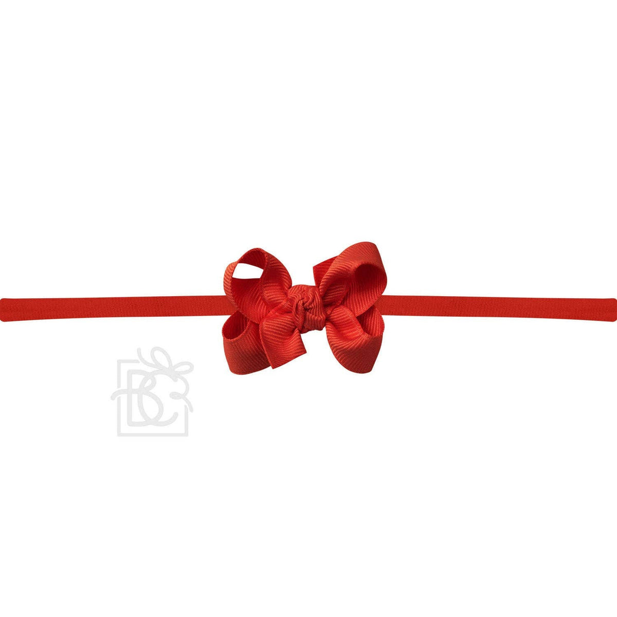 1/4" PANTYHOSE HEADBAND W/SIGNATURE GROSGRAIN BOW — Beyond Creations, LLC Baby Accessories