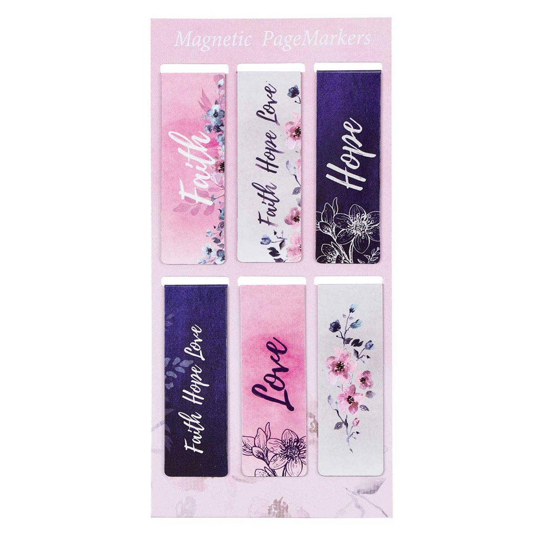Faith Hope Love Magnetic Bookmark Set - 1 Corinthians 13:13 - Premium Books and Devotionals from Christian Art Gifts - Just $4.95! Shop now at Pat's Monograms