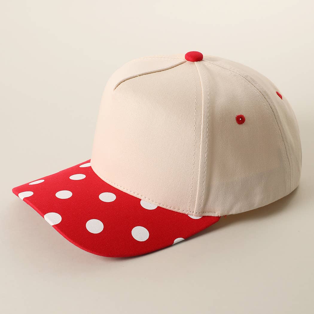 BIG POLKA DOT Brim Two-Tone Trucker Hat — Fashion City