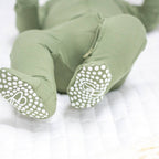 Zipper Footie - Shale Green — Sweet Bamboo Baby & Toddler Outfits