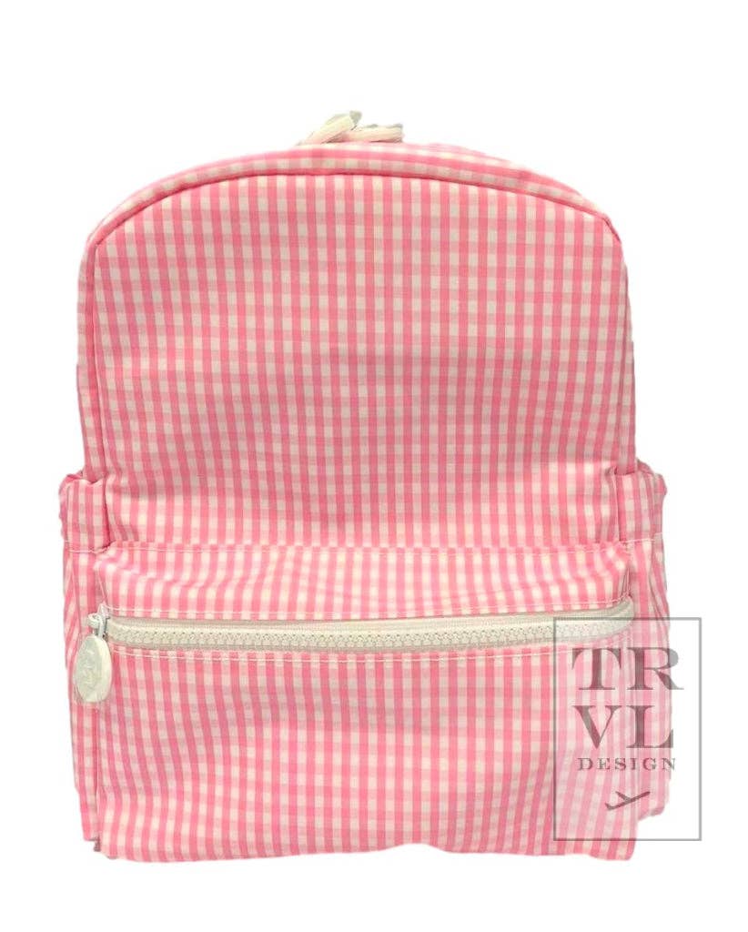 Mini Backer - Gingham Pink - Premium Backpack from TRVL Design - Just $48.95! Shop now at Pat's Monograms