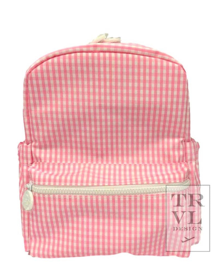 Mini Backer - Gingham Pink - Premium Backpack from TRVL Design - Just $48.95! Shop now at Pat's Monograms