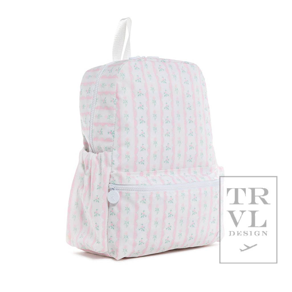 Backpacker - Ribbon Floral Pink - Premium Backpack from TRVL Design - Just $62.95! Shop now at Pat's Monograms