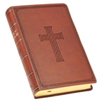 Brown Faux Leather Giant Print King James Bible — Christian Art Gifts Books and Devotionals