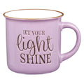 Let Your Light Shine Lavender Camp-style Coffee Mug - Matthe — Christian Art Gifts
