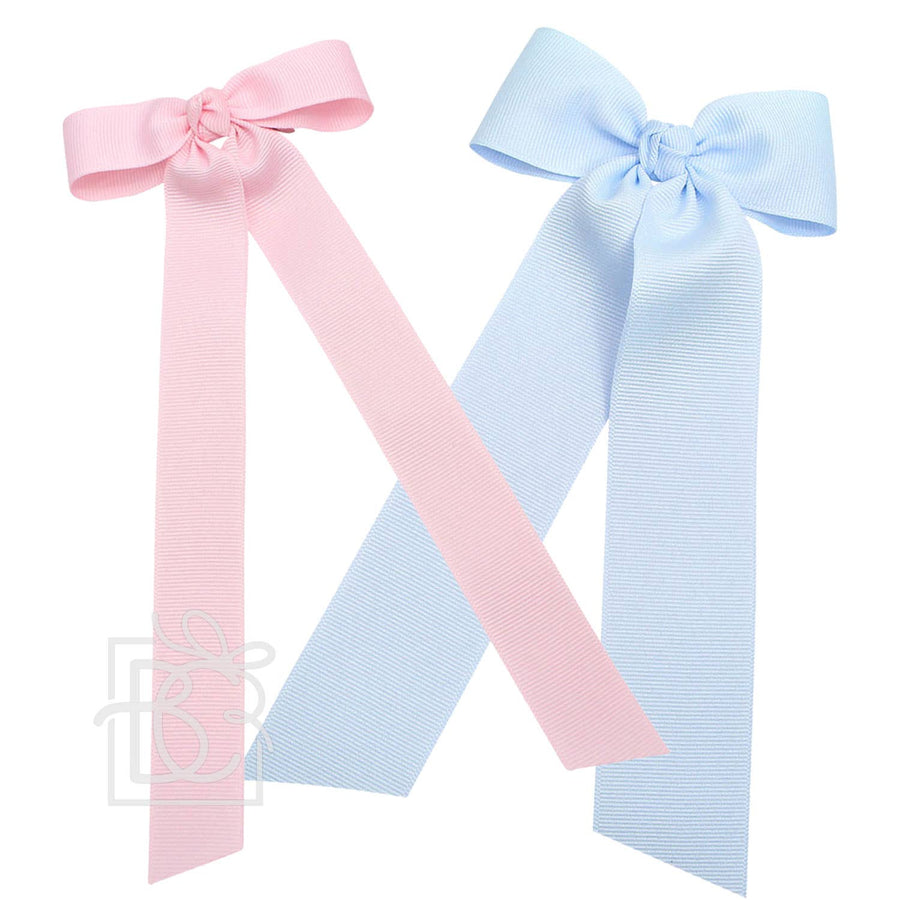 FLAT BOW W/ 7" STREAMERS ON ALLIGATOR CLIP - Premium Hair Bows from Beyond Creations, LLC - Just $9.95! Shop now at Pat's Monograms