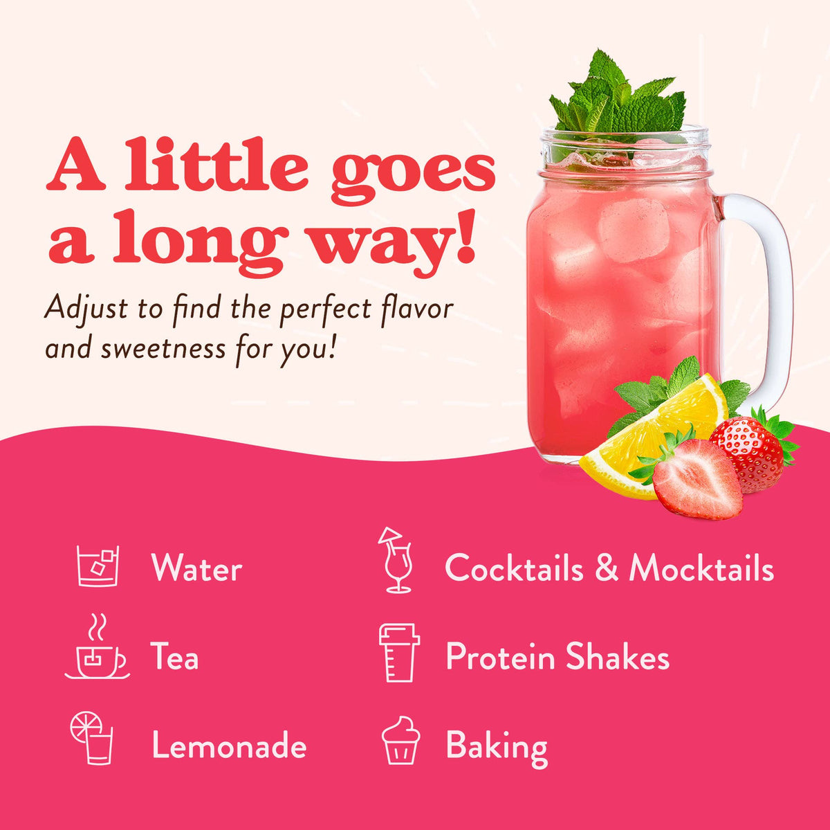 Strawberry Pink Lemonade Syrup Concentrate — Jordan's Skinny Mixes drink mix