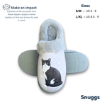 Black & White Cat Snuggs Slipper — E&S Pets Slippers