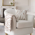 Rumi Zebra Cotton Knit Throw: Beige — Tajik Home LLC