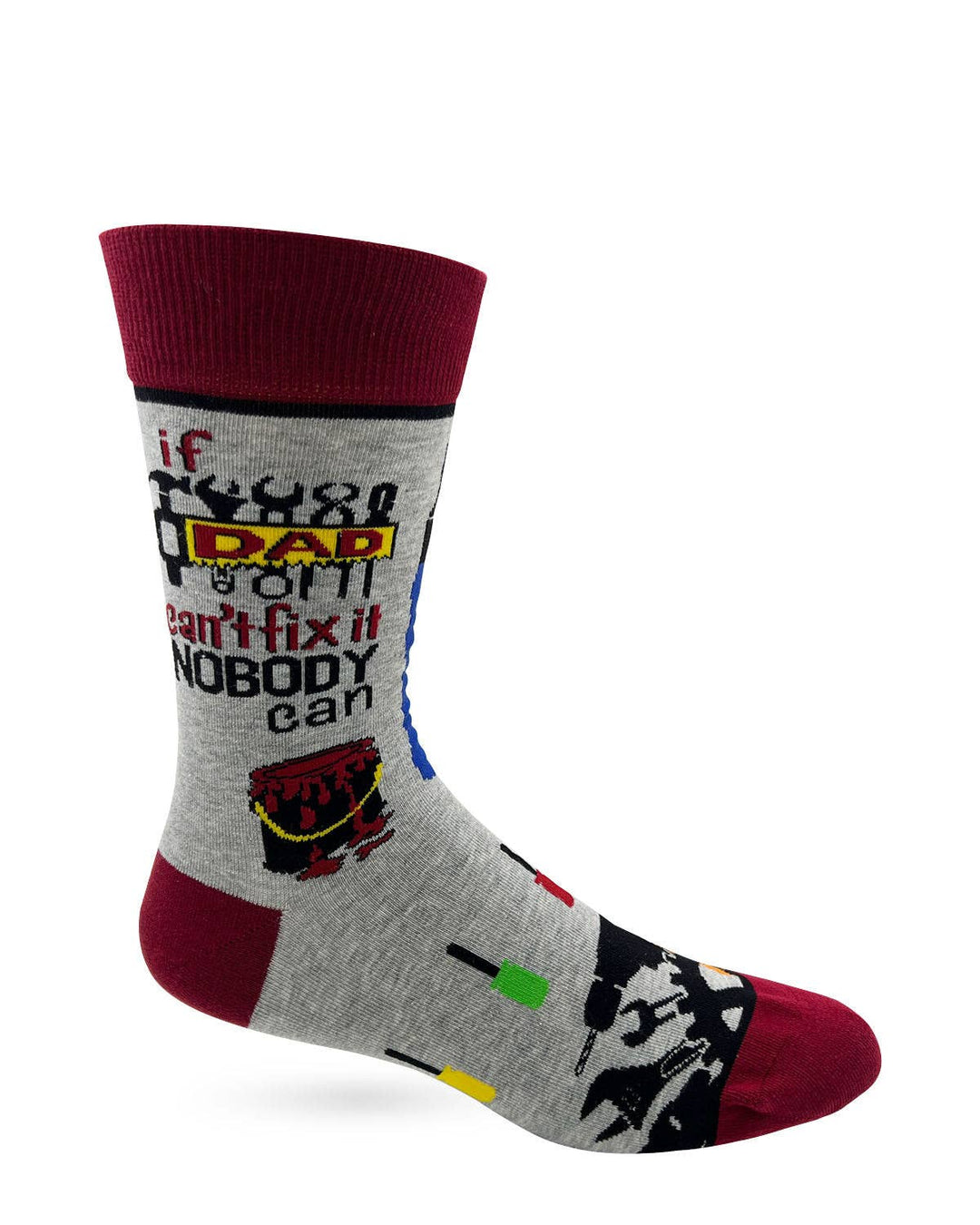 If Dad Can't Fix it Nobody Can Men's Novelty Crew Socks - Premium Socks from Fabdaz - Just $11.95! Shop now at Pat's Monograms