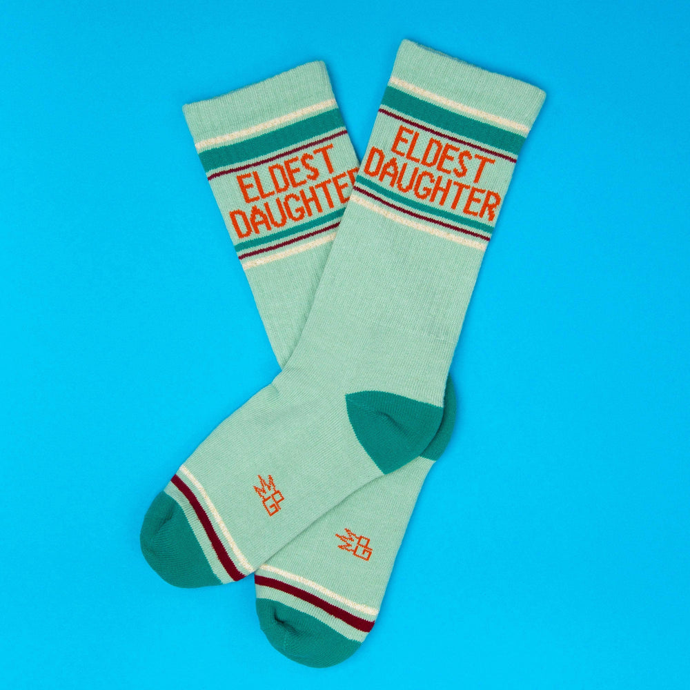 Eldest Daughter Gym Crew Socks - Premium Socks from Gumball Poodle - Just $12.95! Shop now at Pat's Monograms