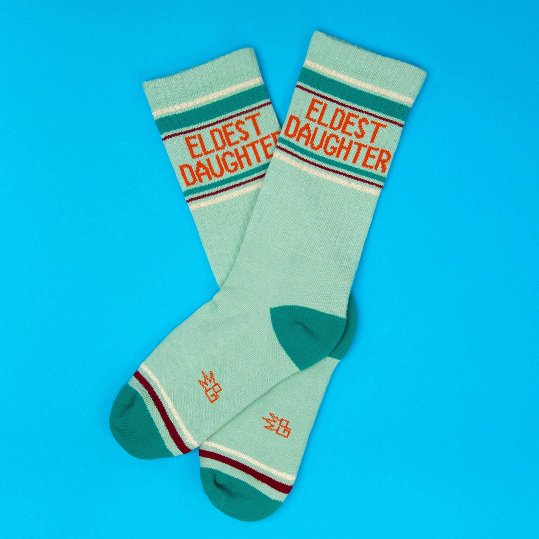 Eldest Daughter Gym Crew Socks - Premium Socks from Gumball Poodle - Just $12.95! Shop now at Pat's Monograms