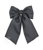 Matte Satin Longtail Hair Bow with Euro Knot — Beyond Creations, LLC Hairbows