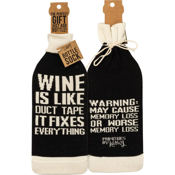 Bottle Sock - Wine Is Like Duct Tape - Premium wine accessories from Primitives by Kathy - Just $5.95! Shop now at Pat's Monograms