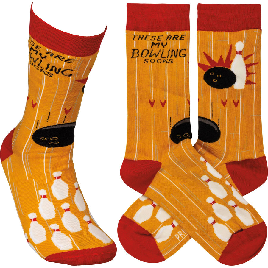 These Are My Bowling Socks - Premium Socks from Primitives by Kathy - Just $7.95! Shop now at Pat's Monograms