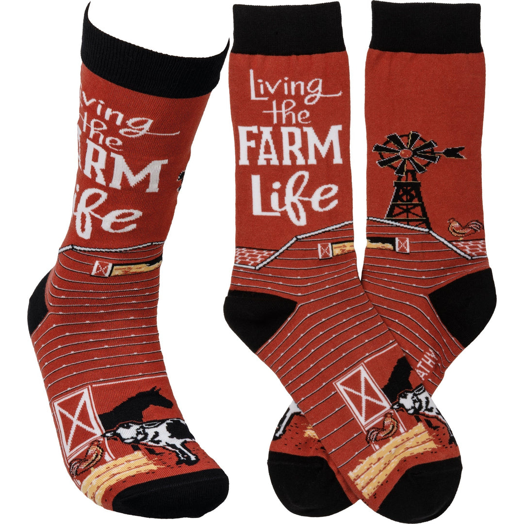 Farm Life - Premium Socks from Primitives by Kathy - Just $7.95! Shop now at Pat's Monograms