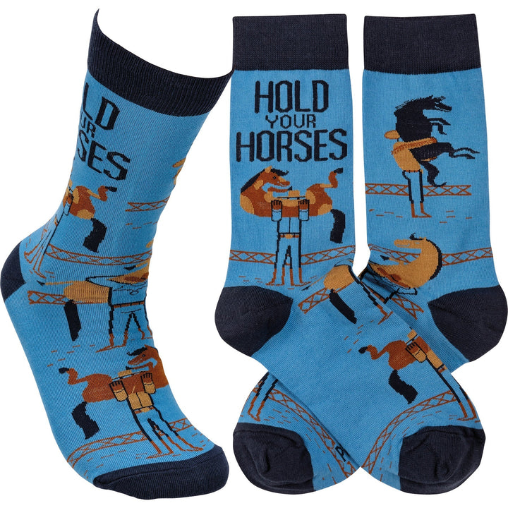 Hold Your Horses - Premium Socks from Primitives by Kathy - Just $10.95! Shop now at Pat's Monograms