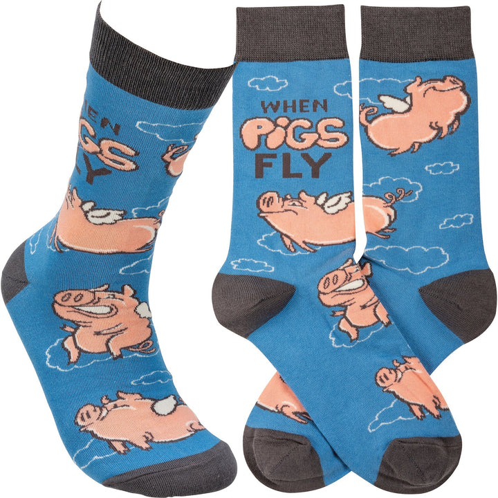 When Pigs Fly - Premium Socks from Primitives by Kathy - Just $9.95! Shop now at Pat's Monograms