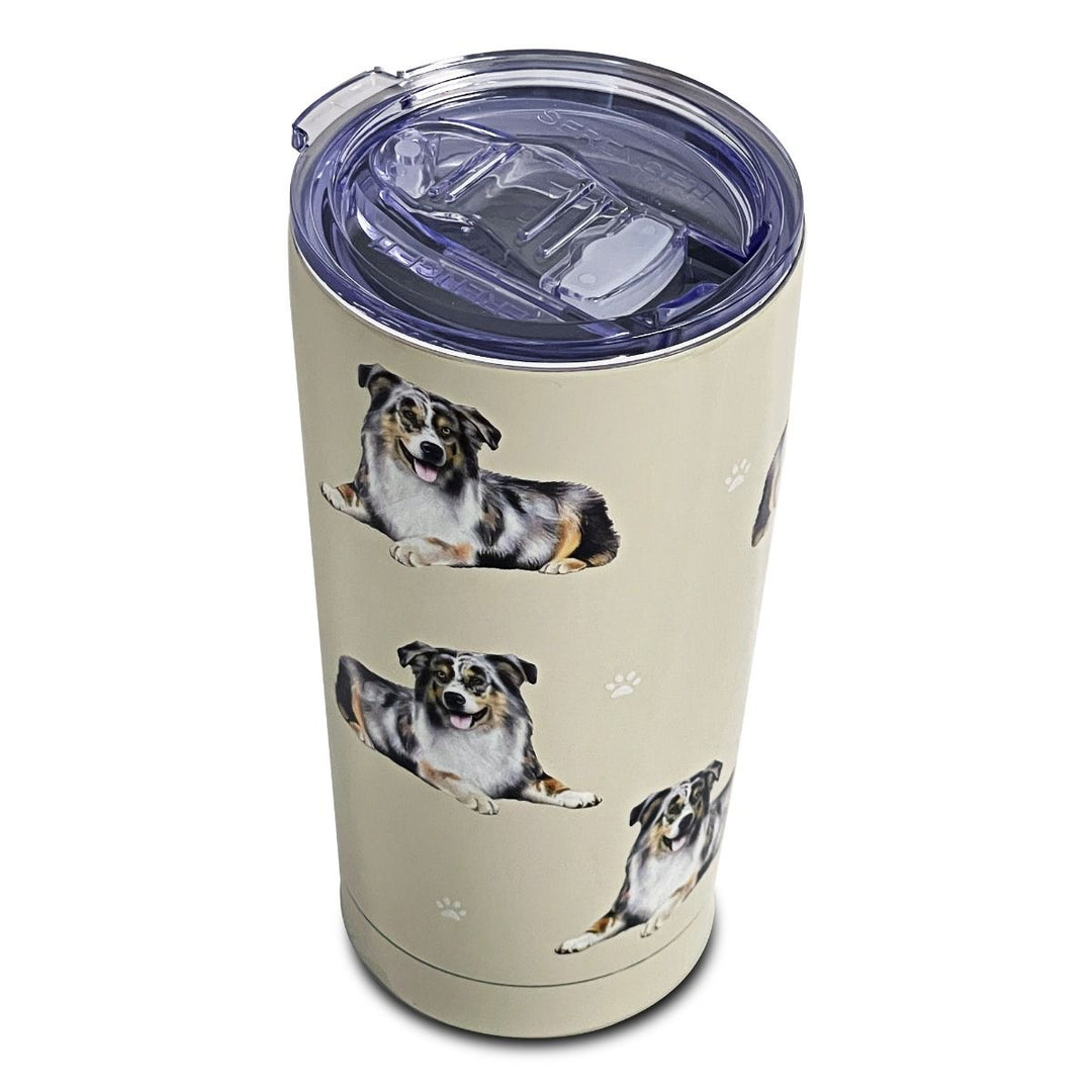 Australian Shepherd SERENGETI Ultimate 3D Tumbler - Stainless Steel - Premium Tumblers from E&S Pets - Just $27.95! Shop now at Pat's Monograms