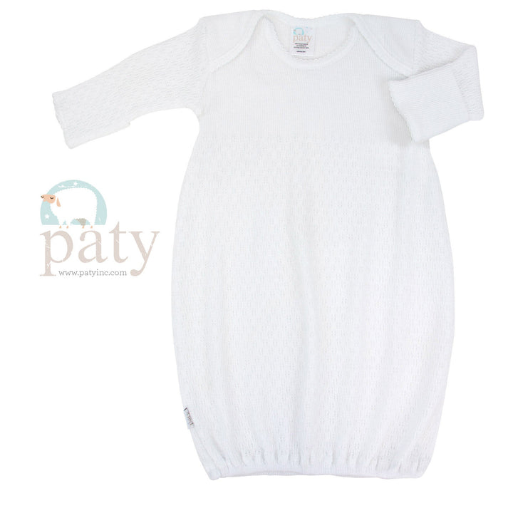 Paty Gown - White with trim - Premium Infant Wear from Paty INC. - Just $46.00! Shop now at Pat's Monograms