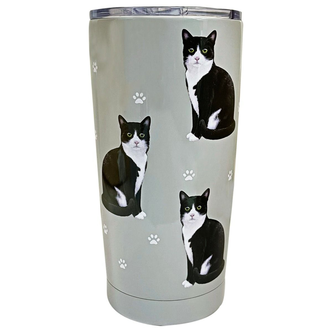 Black and White Cat SERENGETI Ultimate 3D Tumbler - Stainless Steel - Premium Tumblers from E&S Pets - Just $27.95! Shop now at Pat's Monograms
