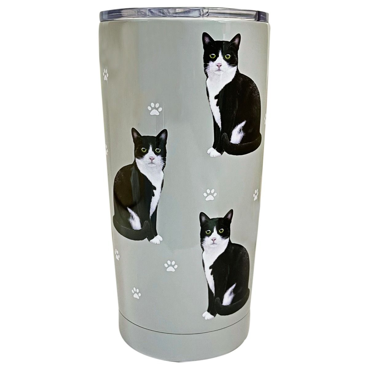 Black and White Cat SERENGETI Ultimate 3D Tumbler - Stainless Steel - Premium Tumblers from E&S Pets - Just $27.95! Shop now at Pat's Monograms