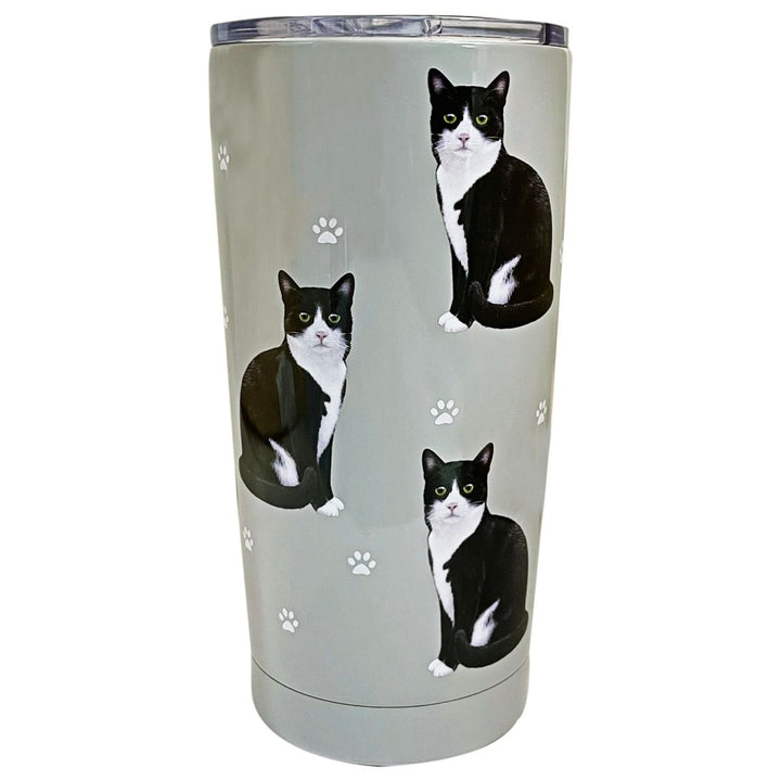 Black and White Cat SERENGETI Ultimate 3D Tumbler - Stainless Steel - Premium Tumblers from E&S Pets - Just $27.95! Shop now at Pat's Monograms