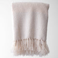 Oden Textured Boucle Throw: Cream / 50" X 60" — Tajik Home LLC blankets