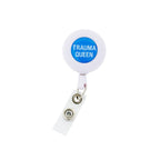Say What Badge Reels — About Face badge reel
