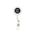 Say What Badge Reels — About Face badge reel