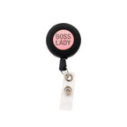 Say What Badge Reels — About Face badge reel