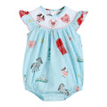 Barnyard Print Farm Animal Smocked Ruffle Baby Romper — Lil Cactus Baby & Toddler Outfits