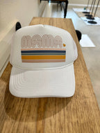 Mama Retro Striped Foam Trucker — Vibes Hat Company