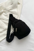 Corduroy Zipper Sling Bag — UNISHE Bags and Totes