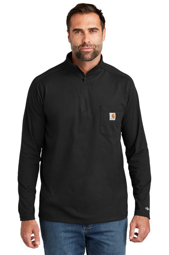 Carhartt Force® 1/4 Zip Long Sleeve T-Shirt - CT106660 - Premium Workwear from Carhartt - Just $49.95! Shop now at Pat's Monograms