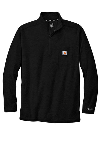 Carhartt Force® 1/4 Zip Long Sleeve T-Shirt - Premium Workwear from Carhartt - Just $48.0! Shop now at Pat's Monograms