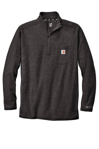 Carhartt Force® 1/4 Zip Long Sleeve T-Shirt - Premium Workwear from Carhartt - Just $48.0! Shop now at Pat's Monograms