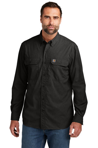 Carhartt Force ® Solid Long Sleeve Shirt - CT105291 - Premium Workwear from Carhartt - Just $59.95! Shop now at Pat's Monograms