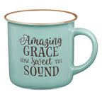 Amazing Grace Green Camp-style Coffee Mug — Christian Art Gifts gift item