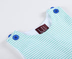 Aqua Striped Alligator Shortalls — Lil Cactus Baby & Toddler Outfits