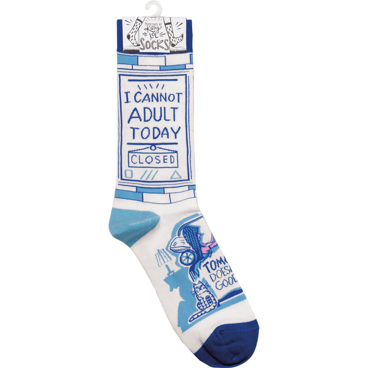 I Cannot Adult Today - Premium Socks from Primitives by Kathy - Just $10.95! Shop now at Pat's Monograms