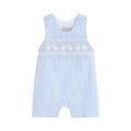 Light Blue Seersucker Bunny Smocked Shortalls — Lil Cactus Baby & Toddler Outfits