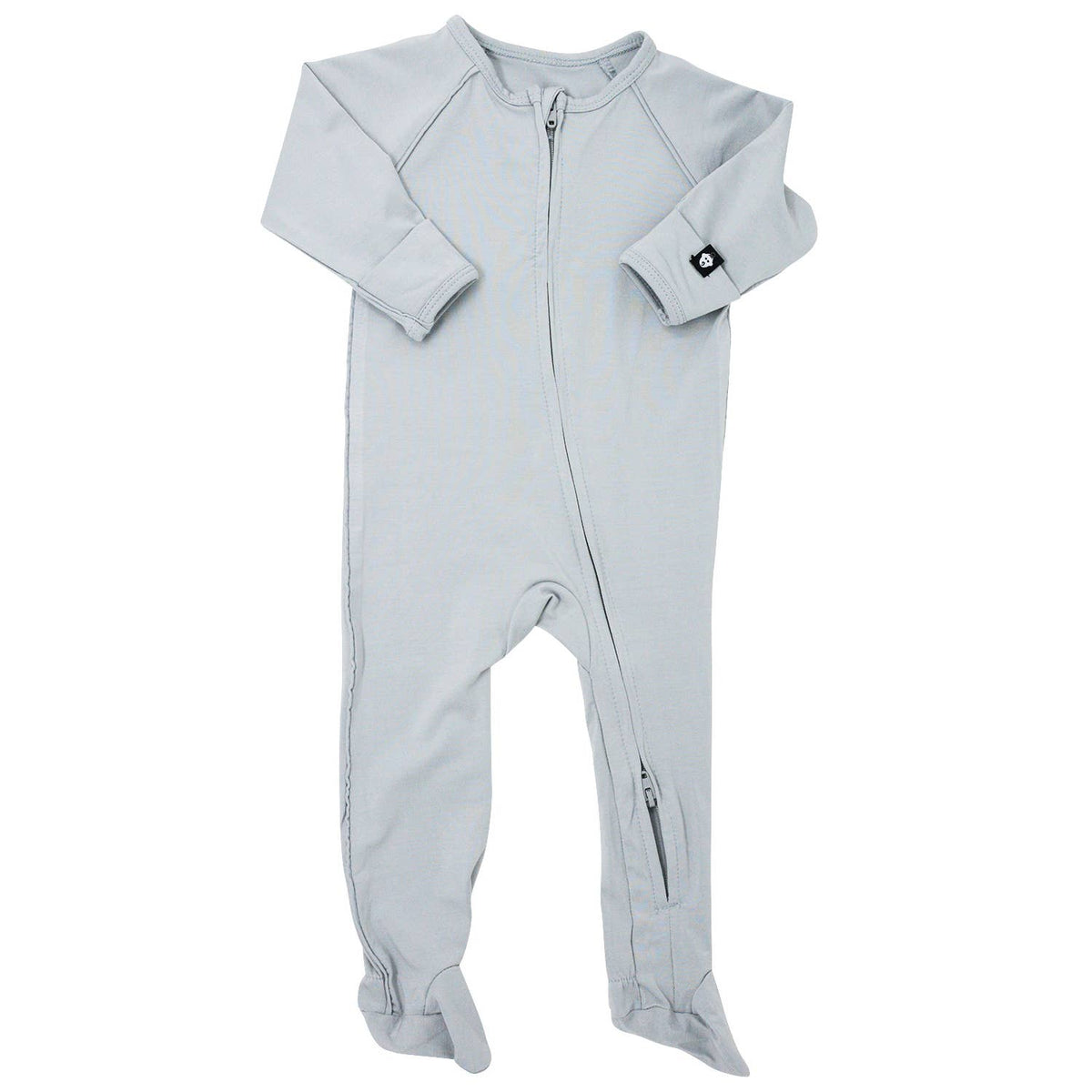 Footie with Bum Flap - Glacial Grey — Sweet Bamboo baby and Toddler Outfits