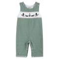 Sage Green Mallard Smocked Overalls — Lil Cactus Baby & Toddler Outfits
