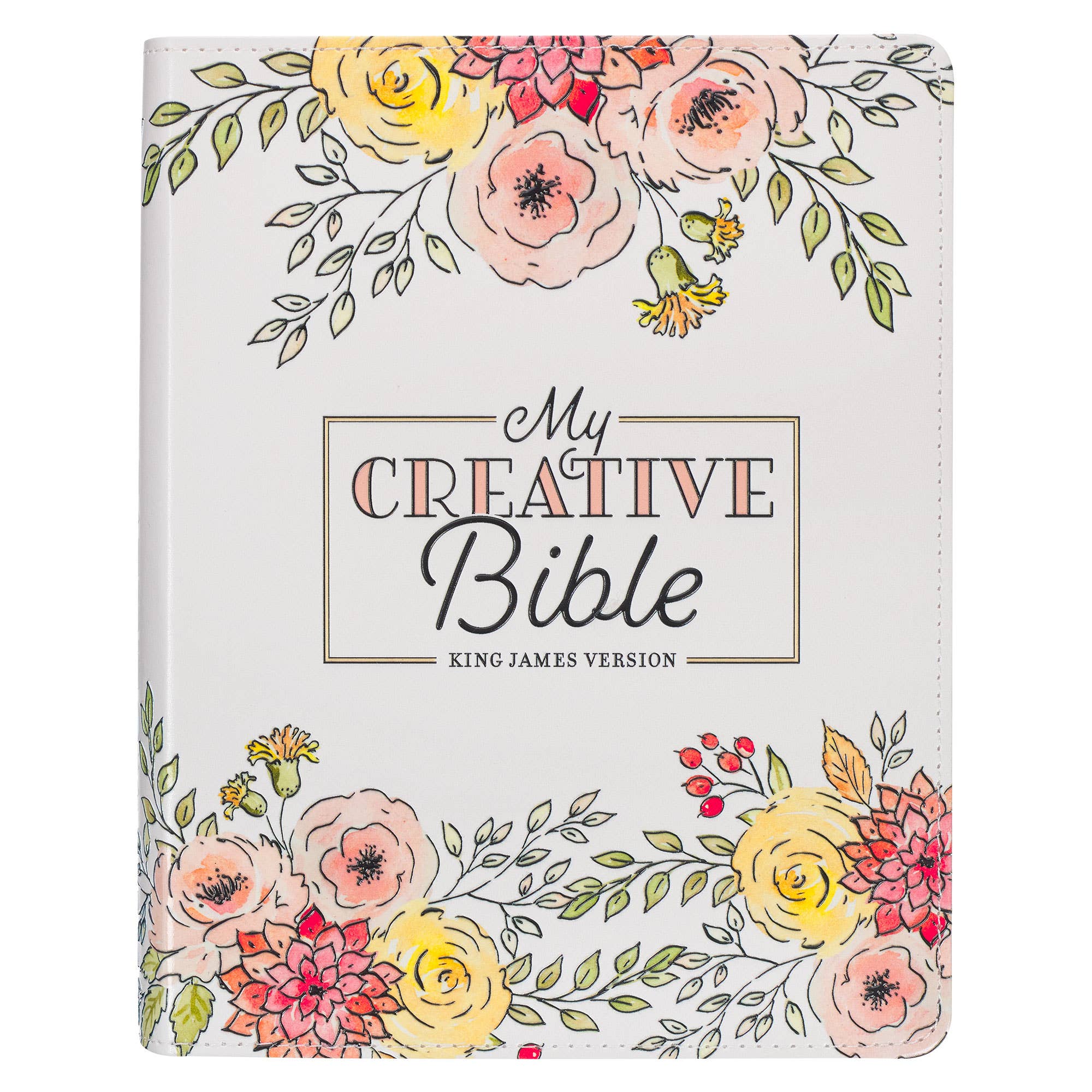 Pearlized White Faux Leather KJV My Creative Bible - Premium Books and Devotionals from Christian Art Gifts - Just $44.99! Shop now at Pat's Monograms
