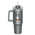 Bernadoodle 40 oz Tumbler with Handle and Straw Lid — E&S Pets Tumblers