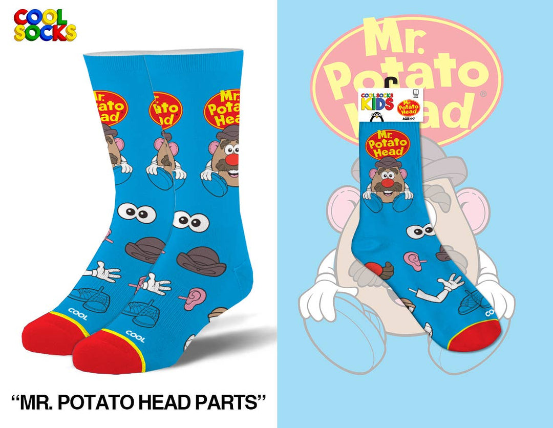 Mr Potato Heads - Kids 7-10 Crew - Premium socks from Cool Socks - Just $9.95! Shop now at Pat's Monograms