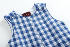 Royal Blue Ginham Romper and Sunhat — Lil Cactus Baby & Toddler Outfits