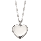 Olivia - Plain Medium Heart Locket and Chain — Little Star Jewelery